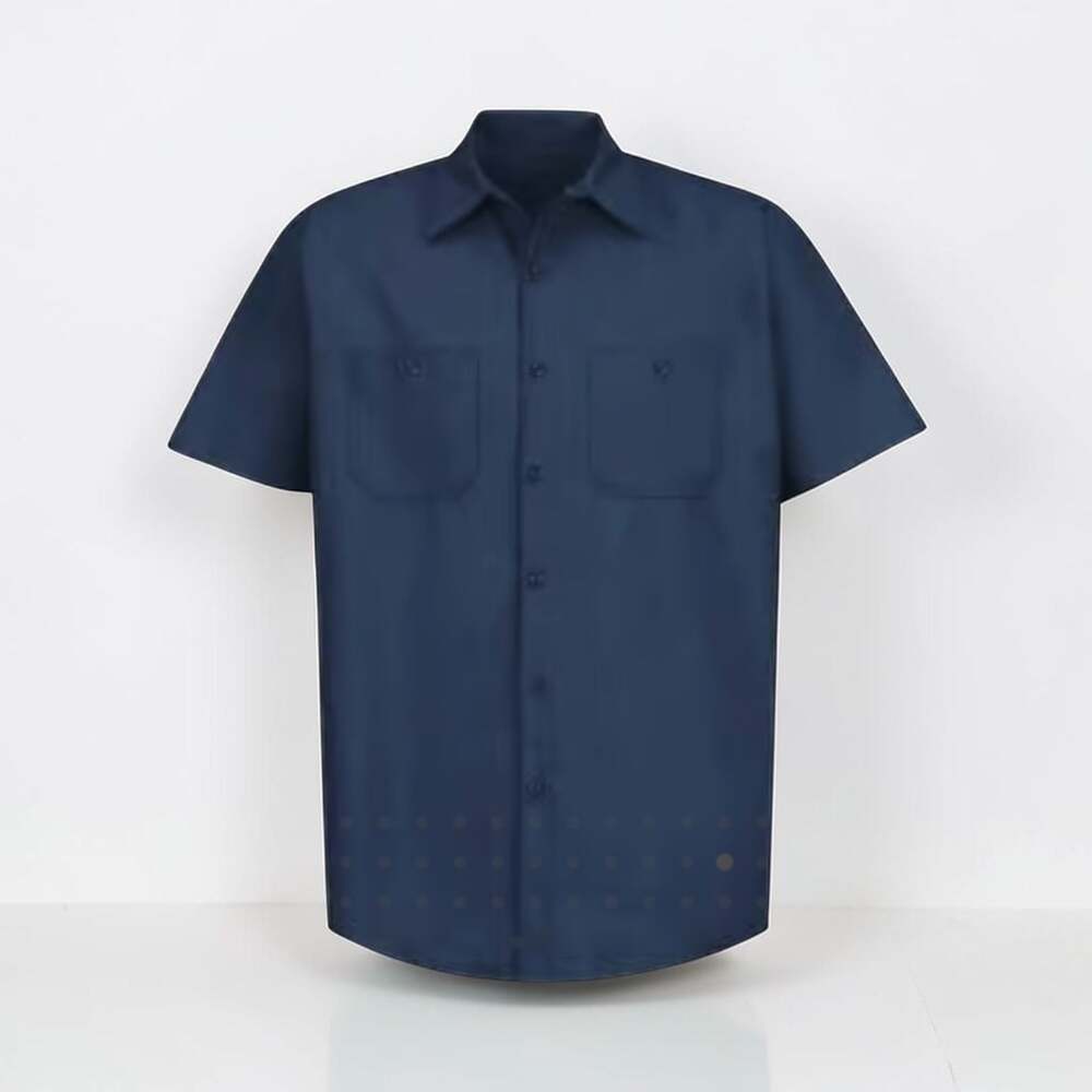 Red Kap SP24 Industrial Short Sleeve Work Shirt in Navy